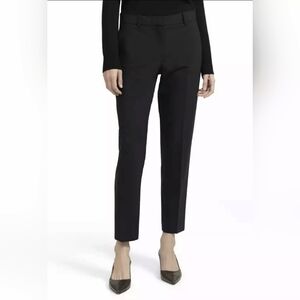 Theory Black Testra Tapered Slim Ankle Pants B2 Sevona Stretch Wool (Sz 4)